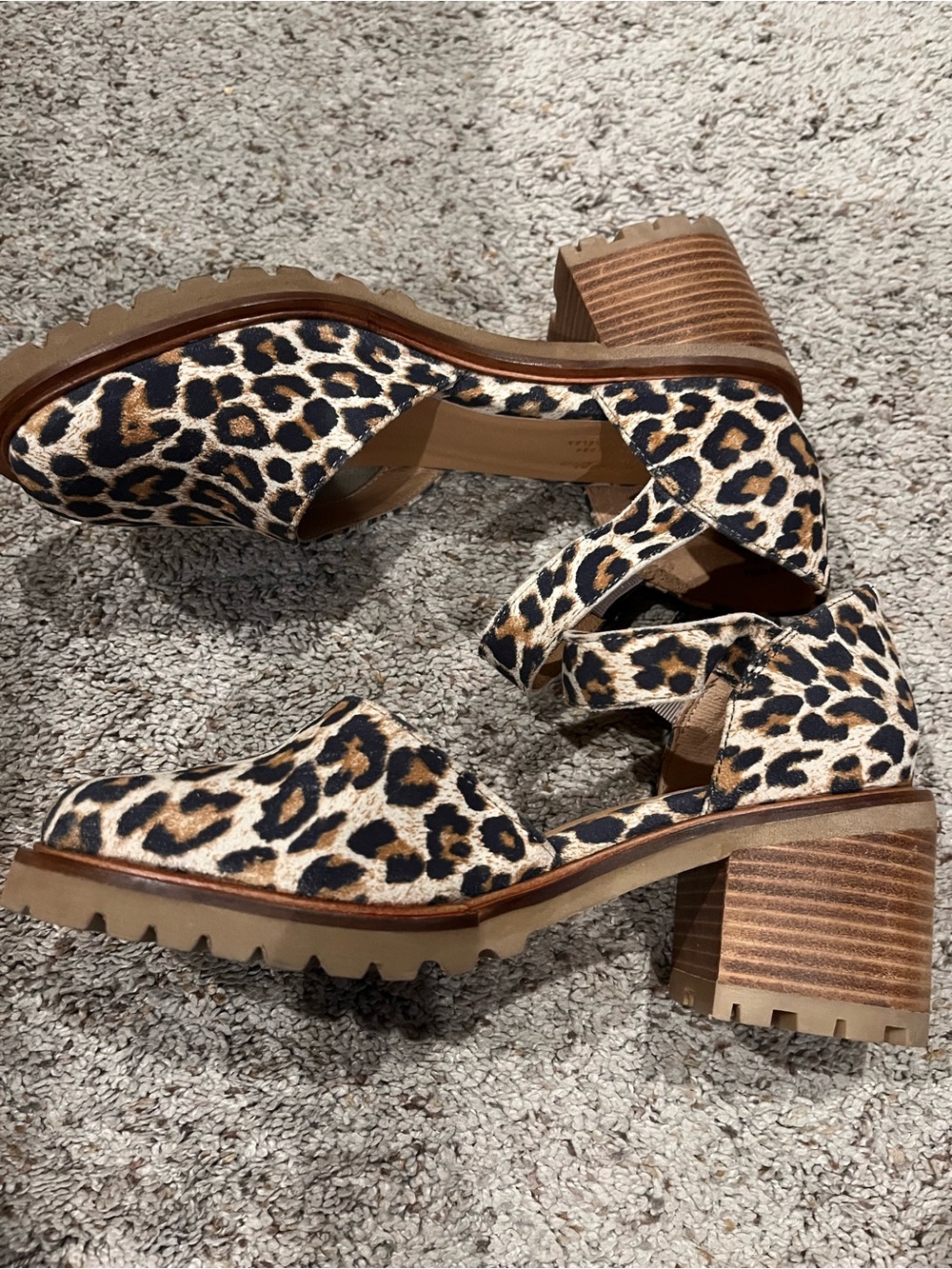 Seychelles lock and key leopard mary jane heels sz 6 - Picture 4 of 7